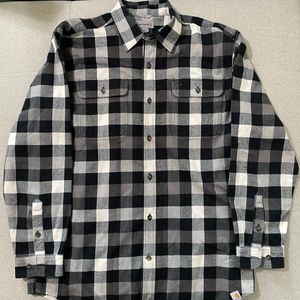 Carhartt Black and White Plaid Flannel